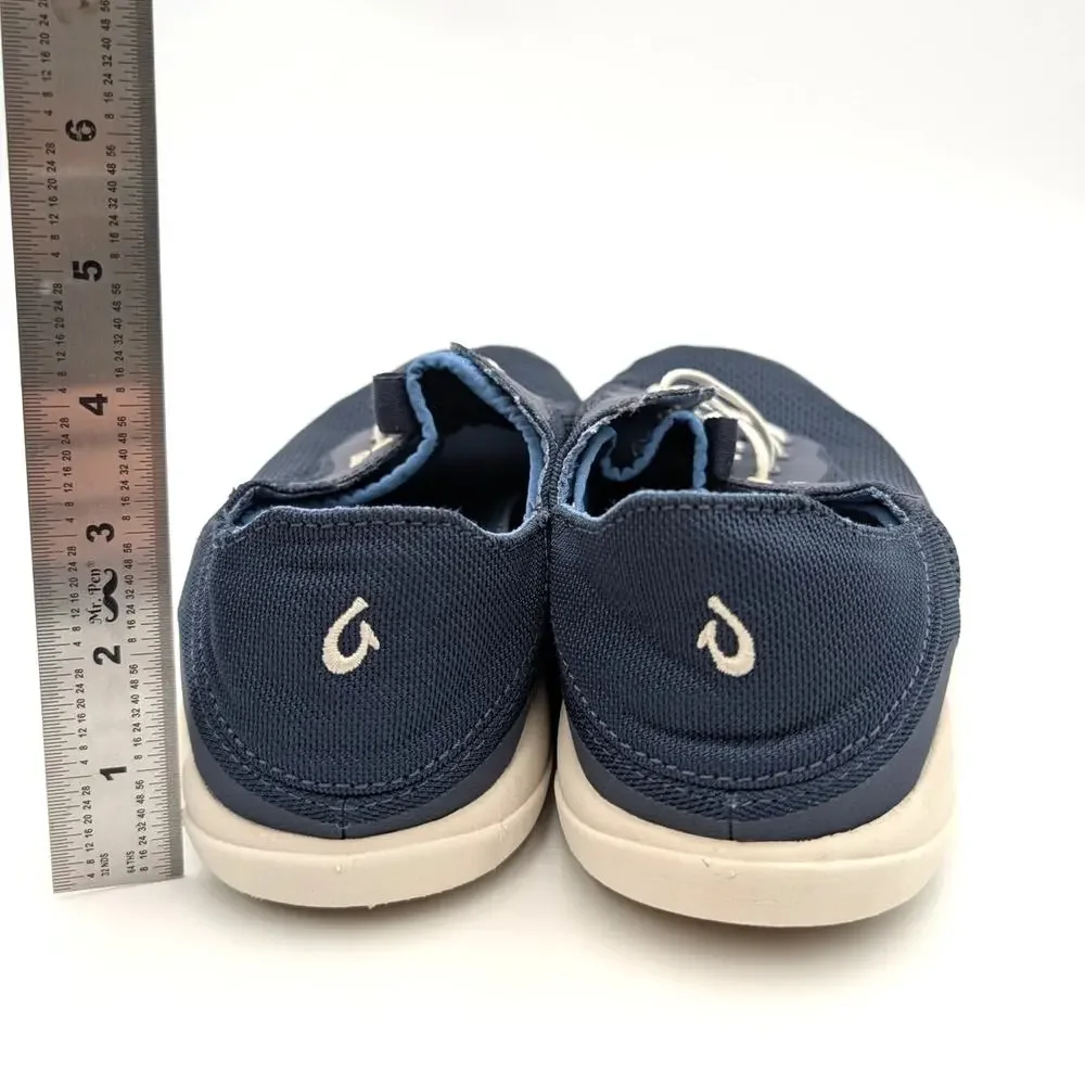 OluKai Moku Pae Sneaker Shoes Men's Trench Blue/Off White Size US8.5 EU41.5